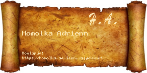 Homolka Adrienn névjegykártya